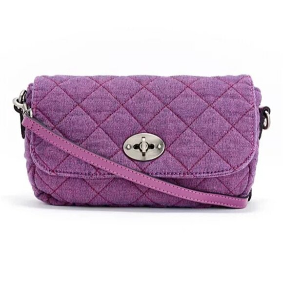 Patricia Nash Quilted Denim Bonny Crossbody Pink, bag A648933 - Picture 1 of 11